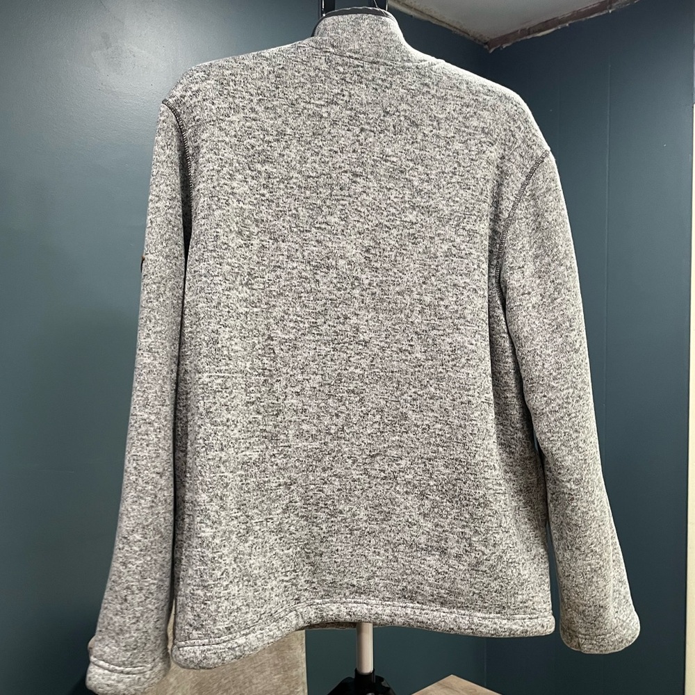 Orvis Men’s 1/4 Zip Gray Sweater Cozy Fleece Sherpa Lined Size XL - Picture 3 of 6